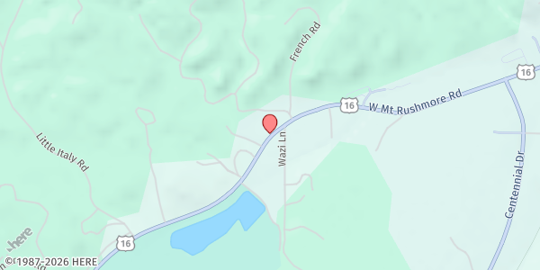 Map showing Custer Lutheran Fellowship at 12622 US Hwy 16 A, Custer, SD