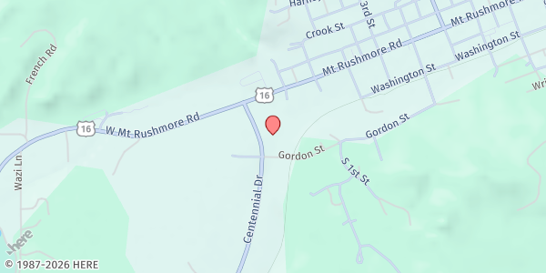Map showing Custer Storehouse at 66 Centennial Dr., Custer, SD