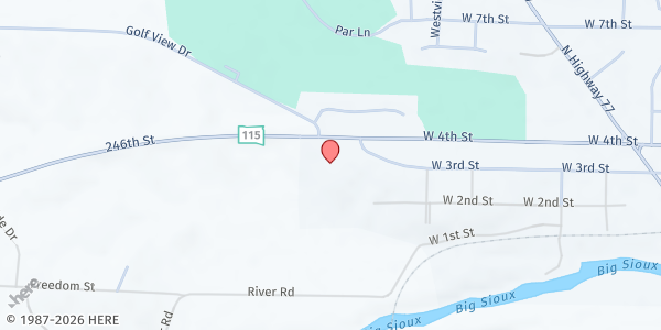 Map showing Quarry Rock Church at 47381 246th St, Dell Rapids, SD