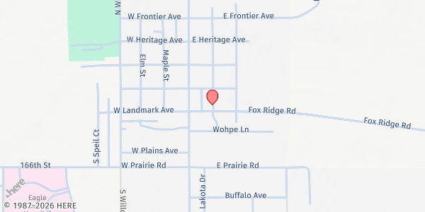 Map showing Windswept Academy at 121 Cedar St., Eagle Butte, SD