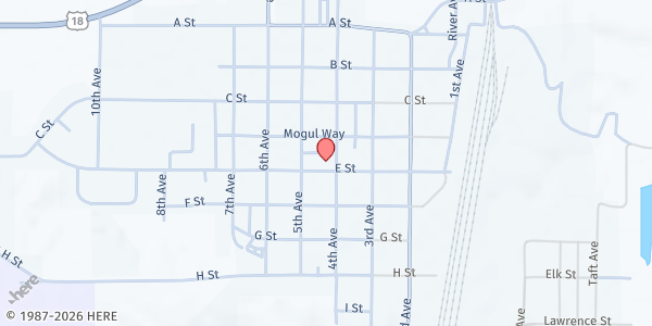 Map showing Edgemont Food Pantry at 410 4th Ave., Edgemont, SD