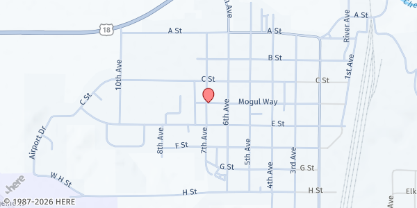 Map showing Edgemont School District at 715 Mogul Way, Edgemont, SD