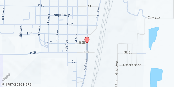 Map showing Edgemont Senior Box Program at Edgemont, Edgemont, SD