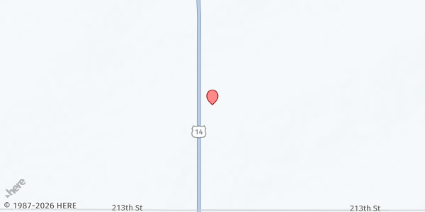 Map showing Calvary Community Church at 21264 US-14, Elkton, SD