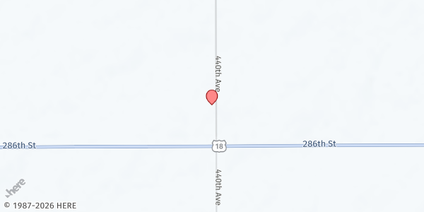 Map showing Salem Free Lutheran Church at 28587 440th Ave, Freeman, SD