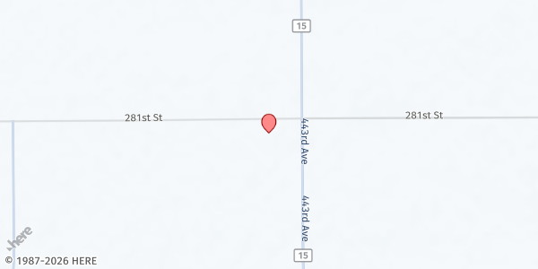 Map showing Salem Mennonite Church at 28103 443rd Ave, Freeman, SD