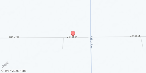Map showing Trinity Church at , Freeman, SD