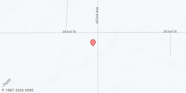 Map showing Zion Lutheran Church at 26313 462nd Ave, Hartford, SD