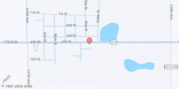 Map showing Saint Henry Parish at 605 4th St, Henry, SD