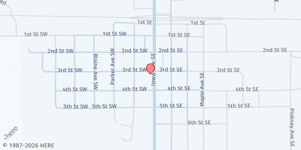 Map showing Highmore Church of Christ at 301-399 Iowa Ave, Highmore, SD