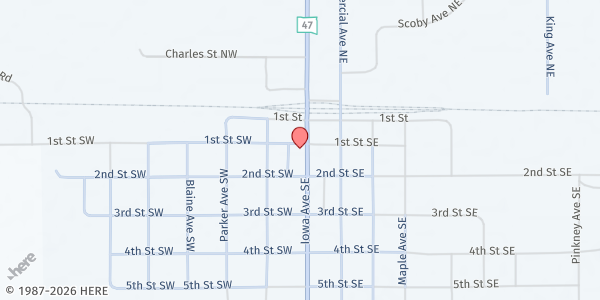 Map showing Highmore Senior Nutrition at 103 Iowa Ave S, Highmore, SD