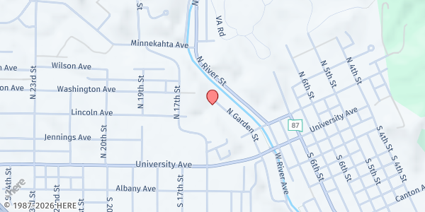 Map showing United Churches of Hot Springs at 342 N Garden St, Hot Springs, SD