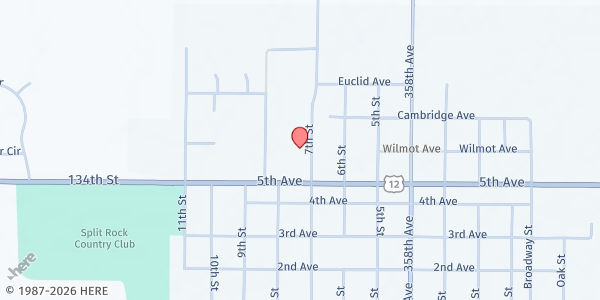 Map showing Ipswich Senior Box Program at 515 7th St., Ipswich, SD