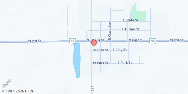 Map showing Irene Food Pantry at 110 S Till, Irene, SD