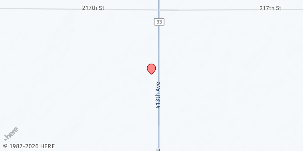 Map showing Immanuel Lutheran Church at 21727 413th Ave, Iroquois, SD