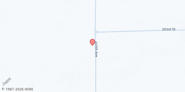 Map showing North Preston Church at 20309 445th Ave, Lake Preston, SD