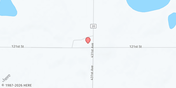Map showing Rose Hill Church at 12099 Rose Hill Rd, Langford, SD