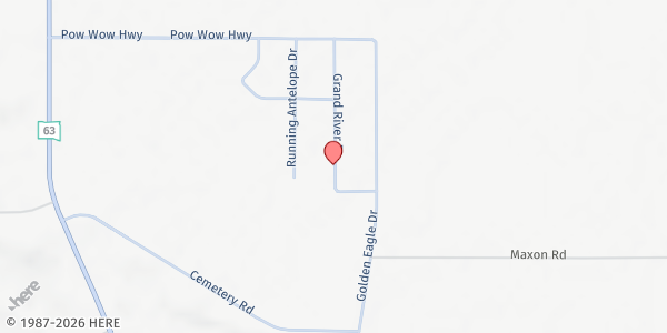 Map showing Feeding SD at Little Eagle Community Center at 5050 Big Foot Ln., Little Eagle, SD