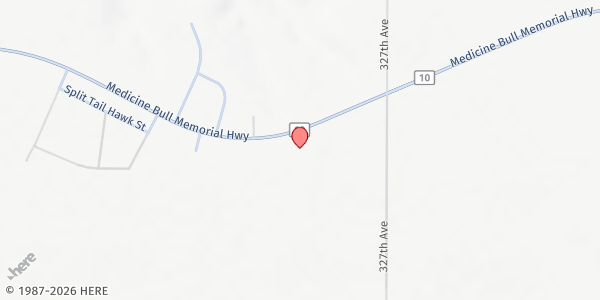 Map showing Hilltop Baptist Food Pantry at 32685 Medicine Bull Hwy, Lower Brule, SD