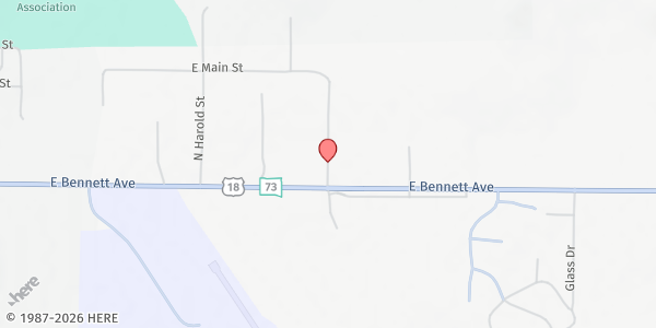 Map showing Martin Senior Box Program at Martin, Martin, SD