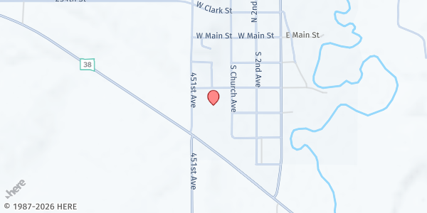 Map showing Montrose BackPack Program Location at 309 Church Avenue, Montrose, SD