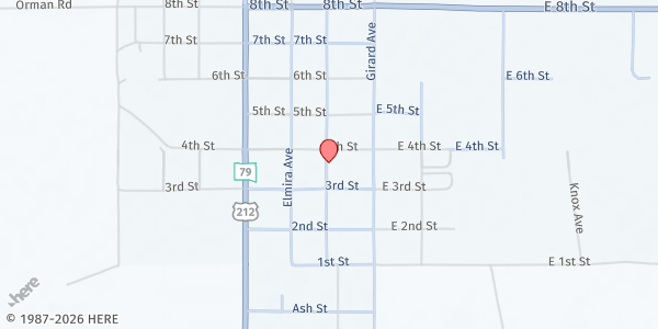 Map showing Dakota Life Center at 312 Fisk Ave., Newell, SD