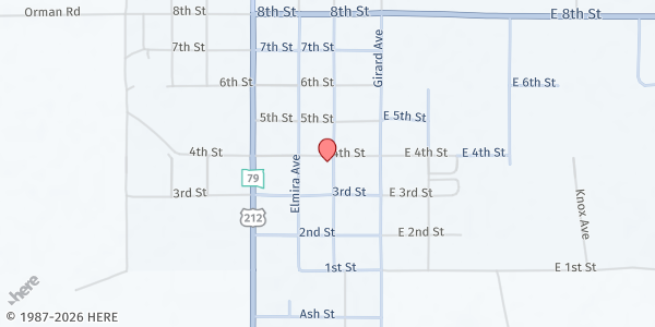 Map showing Dakota Life Christian Center at 321 Fisk Ave, Newell, SD