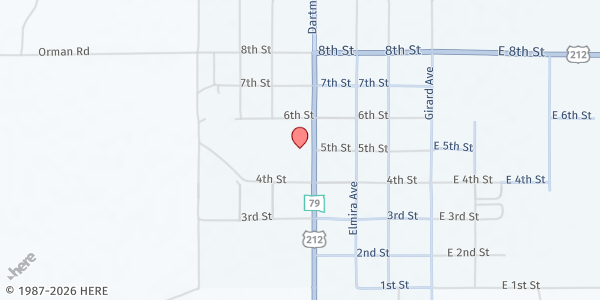 Map showing Newell School District at 501 Dartmouth Ave., Newell, SD