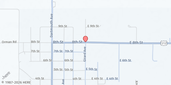 Map showing Newell Senior Box Program at Newell, Newell, SD