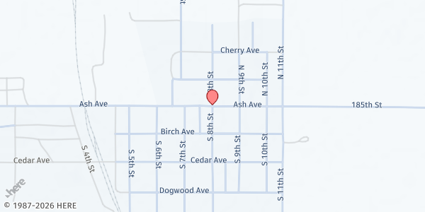 Map showing Onida Senior Box Program at Onida, Onida, SD