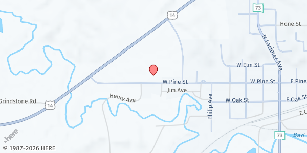 Map showing Feeding SD at Philip at 709 West Pine Street, Philip, SD