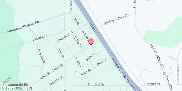 Map showing Piedmont Senior Box Program at Piedmont, Piedmont, SD