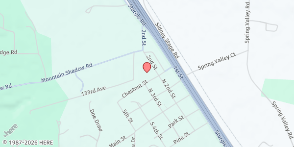 Map showing Piedmont Valley Elementary at 16159 2nd Street, Piedmont, SD