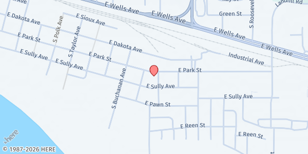Map showing Southeast Pierre Community Center at 2315 East Park Street, Pierre, SD