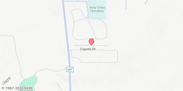 Map showing OST Partnership for Housing at 4 Fraggle Rock St., Pine Ridge, SD