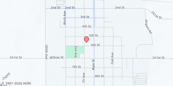Map showing American Lutheran Church at 204 Fir Ave, Presho, SD