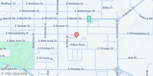 Map showing Complete Health at 350 Pine St., Rapid City, SD