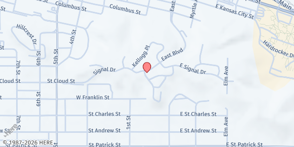 Map showing Feeding SD at Star Village at 27 Signal Dr., Rapid City, SD