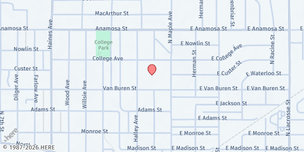 Map showing General Beadle Elementary at 10 Van Buren St., Rapid City, SD