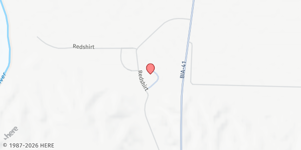 Map showing Feeding SD at Red Shirt School at 38 Tatanka Numpa Rd., Red Shirt, SD