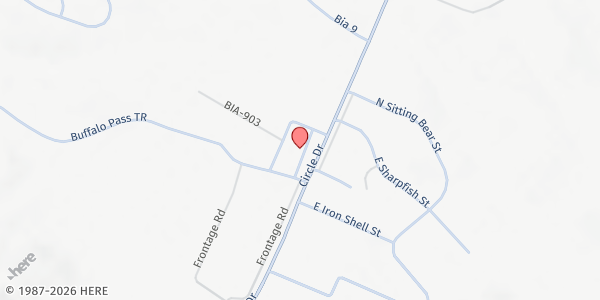 Map showing Feeding SD at Rosebud Community Building at 500 W Frontage Rd., Rosebud, SD