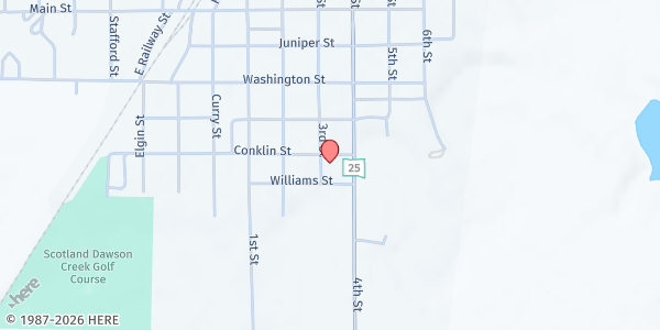 Map showing Feeding SD at UCC at 350 Williams St., Scotland, SD