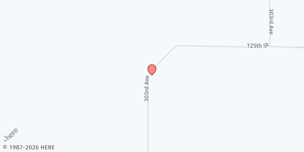 Map showing Bethany Lutheran Church at 12414 303rd Ave, Selby, SD
