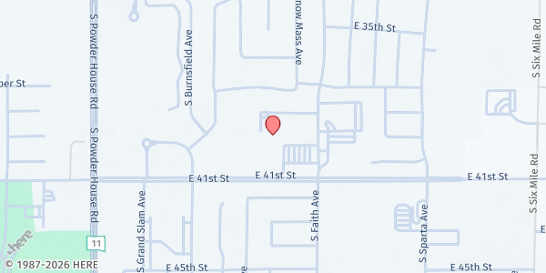 Map showing Ben Reifel Middle School at 6700 E 41st St, Sioux Falls, SD