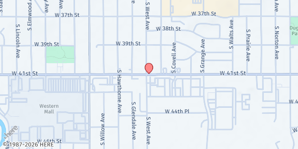 Map showing Community Campus at West 41st Street, Sioux Falls, SD