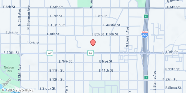 Map showing Feeding SD at Empower Campus at 2001 East 8th Street, Sioux Falls, SD