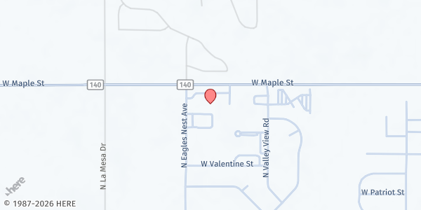 Map showing George McGovern Middle School at 6221 W Maple St, Sioux Falls, SD