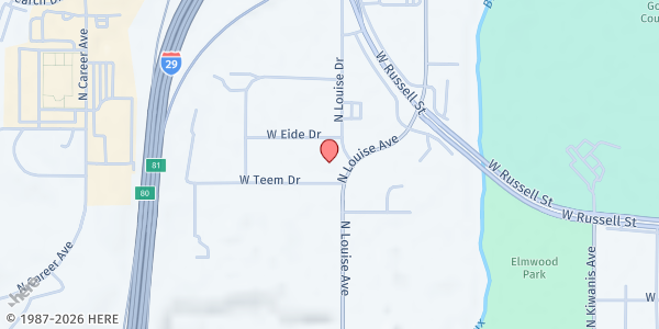 Map showing Kids Against Hunger - Sioux Falls at 1701 N Louise Dr, Sioux Falls, SD