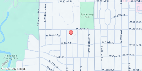 Map showing LifeScape at 2501 West 26th Street, Sioux Falls, SD