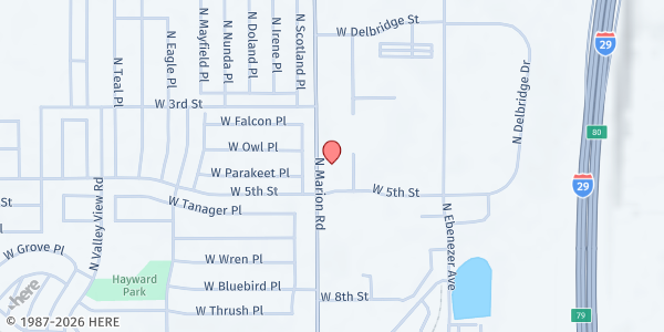 Map showing The Banquet - West at 710 N Marion Rd, Sioux Falls, SD